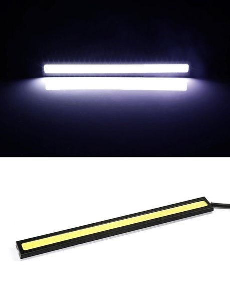 10X 17cm COB LED DRL conducción luces de circulación diurna tira 12V COB LED DRL barra Panel de rayas de aluminio coche Working1080909