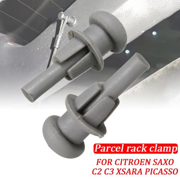 10x / 2x Clips d'étagère de parcelle gris gris pour corde de cordon plastique pour Citroen Saxo C2 C3 Xsara Picasso