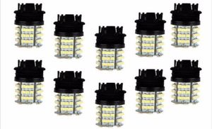 10X 3156 3157 6000K Xenon Wit Achteruitrijlichten Staart 54SMD LED Auto Gloeilampen 5cm Wit 12v Auto Lampen5808655