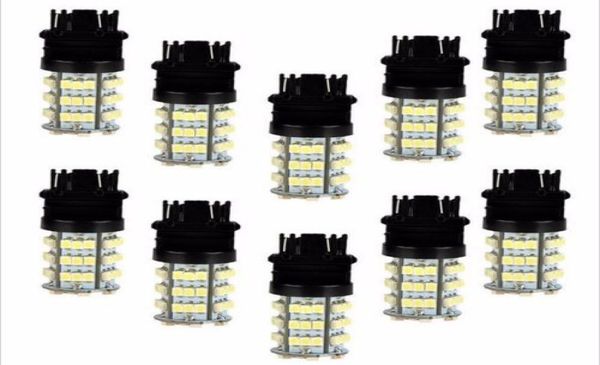 10X 3156 3157 6000K xénon blanc feux arrière queue 54SMD LED ampoules de voiture 5cm blanc 12v voiture Bulbs5808655