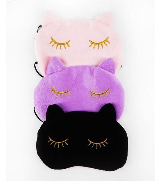10x CUCommax Cat mignon Cat Sleeping Eye Mask Cartoon Cartoon Eye Shade Sleep Mask Mask Bandage sur les yeux pour dormir4111629