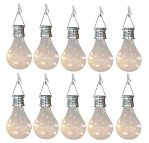 Ampoules solaires 10x ampoules extérieures jardin imperméable camping suspendu lampe à lampe à lad lampe de lampe suspendue pour la maison à la maison Noël H8726095