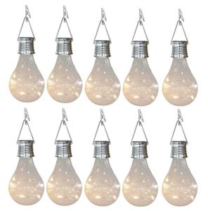 Ampoules solaires 10x ampoules extérieures jardin imperméable camping suspendu lampe à lampe à lad lampe de lampe suspendue pour la maison de Noël H7924111