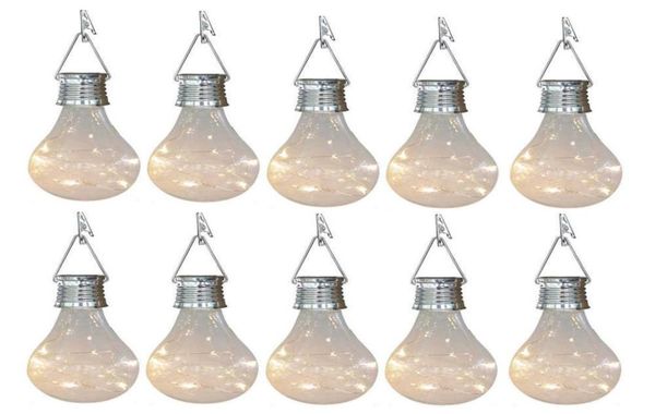 Ampoules solaires 10x 10x jardin imperméable du camping de lampe à LED suspendue Globe suspendue pour la maison à la maison Christmas H4874467