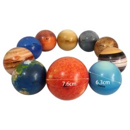 Système solaire 10x balles planètes Solide Soft Ball Soft Ball Huit balles planétaires Modèle éducatif pour la table de table