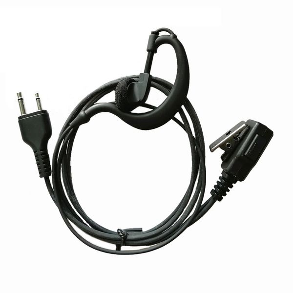 Auriculares con forma de G de 2 pines, gancho para auriculares, PTT para ICOM IC-F3S IC-F4SR IC-F10 IC-F21 IC-T22A IC-4008 IC-4088SR Radio