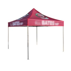 Tente de canopée pop-up 10x10 avec logo pour les événements de campagne publicitaire en plein air
