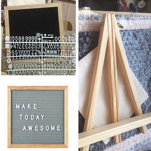 10x10 DIY Black Felt Brief Board met Houder en 340 Karakters Gratis Craft Mes Coth Pouch Oak Hout Frame Eassel Message Boards