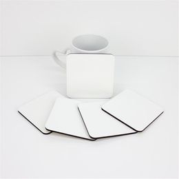 10x10cm Sublimatie Coaster houten lege tafel matten MDF warmte -isolatie thermische overdracht bekabels voor doe -het -zelfliefhebber nieuwe FY4363