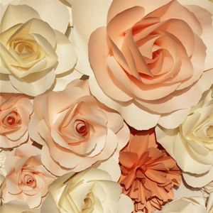 10x10ft Crema Color Coral Flores 3D Fondo de pared Boda Rosas románticas Fondos fotográficos florales Bebé recién nacido Fotografía Prop