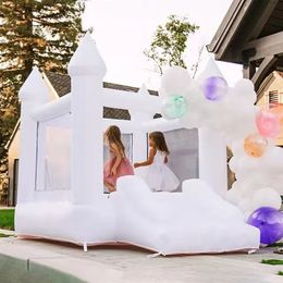 10x10ft gros enfants rebond maison blanc gonflable gonflable videur de mariage sautant adulte videur château pour la fête avec ventilateur bateau gratuit