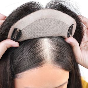 13x15cm Virgin Brazilian Slik Base Hair Toppers Natural color Clip in Toupee Pieces for Women