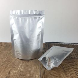 10x15cm Sacs alimentaires auto-scellables Sac d'emballage en papier d'aluminium pur Mylar Foil refermable Stockage Fermeture à glissière Pochettes d'emballage 100PCS Pbtgi Rgkd