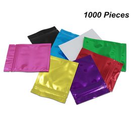 10x15cm Verscheidenheid van kleuren Ritssluitingslot Mylar Foil Pack Bags Self Seal Aluminium Folie Zelfklevende Verpakking Pouch voor gedroogde noten Candy
