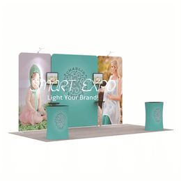 10x20 Fabric Tradeshow Displays Trade Show Booth Reclame Display met frametits Custom Full Color Gedrukt Graphics Carry Bag