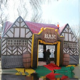 10x5m (32.8x16.4ft) tente gonflable géante d'exposition de pubs irlandais gonflables originaux de maison de bar de pub pour la tente d'Halloween de publicité de bière 001