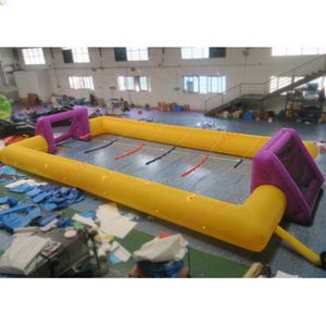 10x5m Free Ship Activités de plein air terrain de football gonflable géant terrain de football jeu de sport à vendre