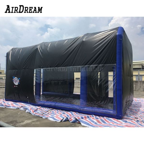 10x5x3.5mH (33x16.5x11.5ft) venta al por mayor cabina de pulverización inflable personalizada de alta calidad para exteriores, tienda de pintura inflable para automóviles