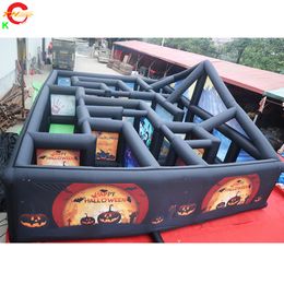 10x5x3.5mH (33x16.5x11.5ft) met ventilator Gratis schip Buitenactiviteiten Commercieel halloween spookhuis Halloween-evenementen leuk opblaasbaar doolhof te koop