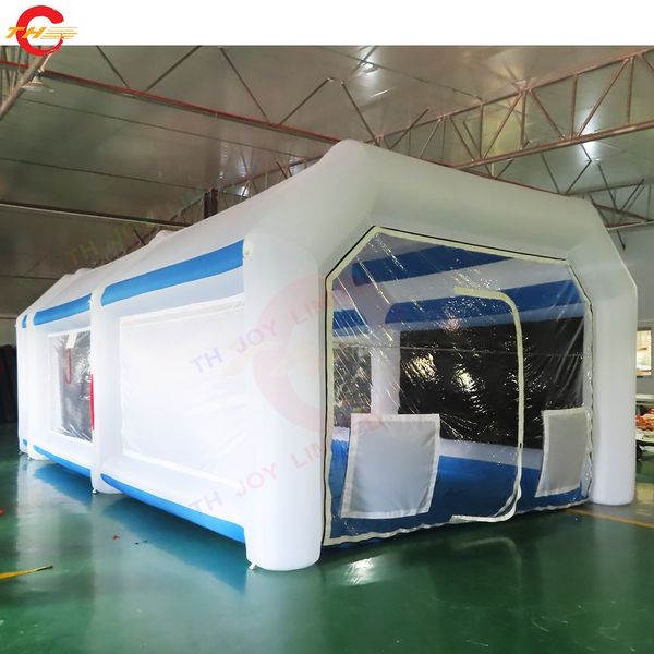 Cabina de pulverización inflable gigante hecha a medida, tienda de campaña de pintura OEM para coche con sistema de filtro, 10x6x4mH (33x20x13,2 pies) a la venta