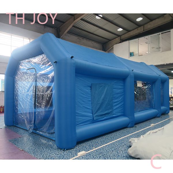 10x6x4mH (33x20x13.2ft) Con soplador envío aéreo gratuito a puerta actividades al aire libre cabina de pintura inflable portátil personalizada cabina de pintura tienda de pintura de automóviles para la venta