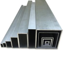 Profil de tube en aluminium rectangulaire de 10x70 mm d'épaisseur de 1 mm 6063 Profil en aluminium de tuyau carré en aluminium pour décoration