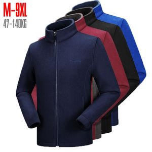 10XL 8XL 9XL 7XL 6XL MENS FLEECE JACHE GROTE MAAT GROTE EN TALL Mannen Kleding Jas Voering Herfst Spring Cardigan Plus Coat Male