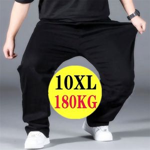 10XL surdimensionné noir pantalons décontractés hommes pantalons de survêtement respirant taille élastique pantalon de survêtement séchage rapide pantalon baggy hommes Streetwear 220621