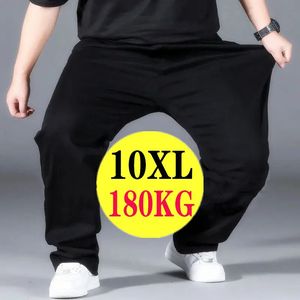 10xl Pantalon décontracté noir surdimensionné pour hommes pantalons de survêtement respirant pantalon de la taille élastique pantalon sèche street street streetwear 240329