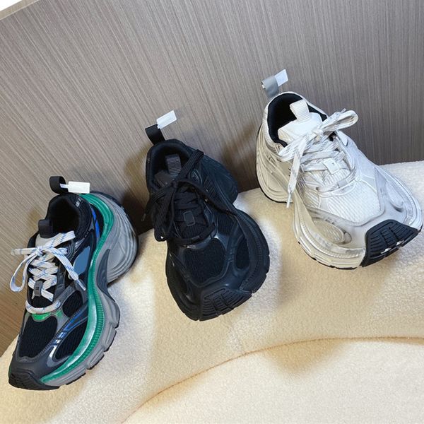 Sneaker 10xl Sneakers de diseñador de primavera nueva plataforma retro elevación zapatos casuales para hombres con estilo, cómodo, transpirable zapatillas de carrera 35-45
