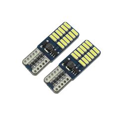 10xSuper Bright 24 SMD Bulbe 4014 LED LEA LEUR 12V W5W T10 LED AUTO COB EXTERNE CADE PORTE LECTURE DE LAMBRE DE LAMBRE SIGNAGE 2738689