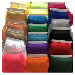 10 meter veel 20 CM Polyester BorlasTassel Fringe Trimmen Kant Voor Latin Jurk Samba Podium zakka patchwork textiel Gordijn lace219Y