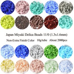 11/0 Miyuki japon Delica perles Non-finition supplémentaire couleurs perles de rocaille en verre pour bricolage artisanat bijoux fabrication de bracelets 231229