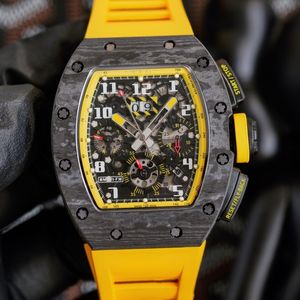 11-03 Luxe klassiek horloge voor designer herenhorloges 40x50x16mm automatisch mechanisch uurwerk Koolstofvezel horloges Relojes montre de luxe