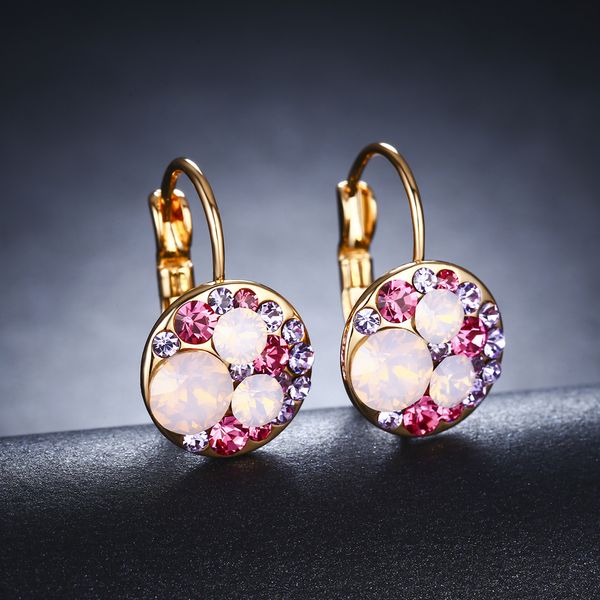 11.11 Vente ronde Designers D'OREILLE Fait Boucle avec l'Autriche Crystal pour femmes Stud Earing Bijoux meilleur cadeau de Noël