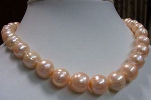 11-13mm Real Natural South Sea Pink Baroque Pearl Necklace 18 