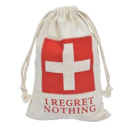 11 * 16 CM Linnen Drawstring Hangover Toolkit Hangover Kit Bags Cross Design Afdrukken Gift Katoen Doek Pakket Pouches Party Gifts