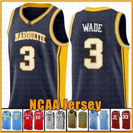 11.19 3 Dwyane 10 Dennis 25 Wade Rodman Richards Marquette Golden Eagles Jerseys NCAA Curry Davidson Wildcats College Basketball Jersey EFS4