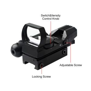 11/20 mm tactische holografische reflex Roodgroene dot zicht scope riflescope met rode groene laser voor jachtgeweer Airsoft Sniper