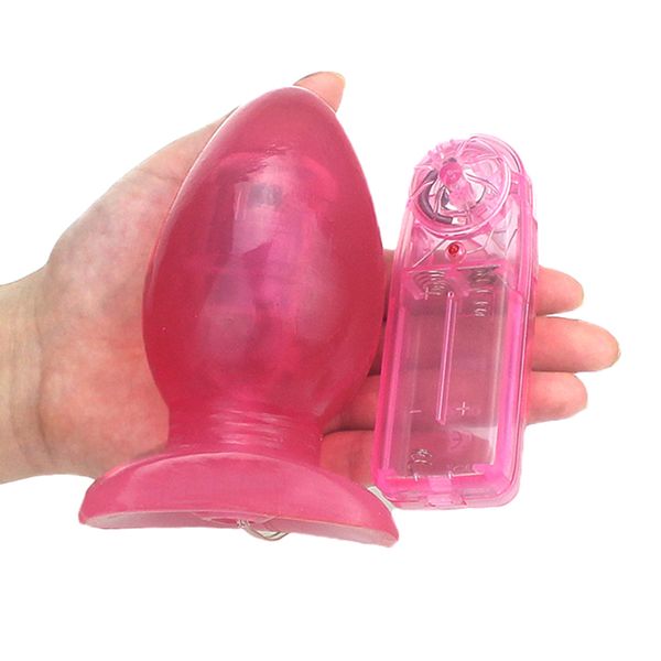 11.3 * 6 cm Big Multi-speed Anal Vibrator Soft Jelly Big Vibrating Butt Plug Enorme Buttplug Mujeres Hombres productos sexy