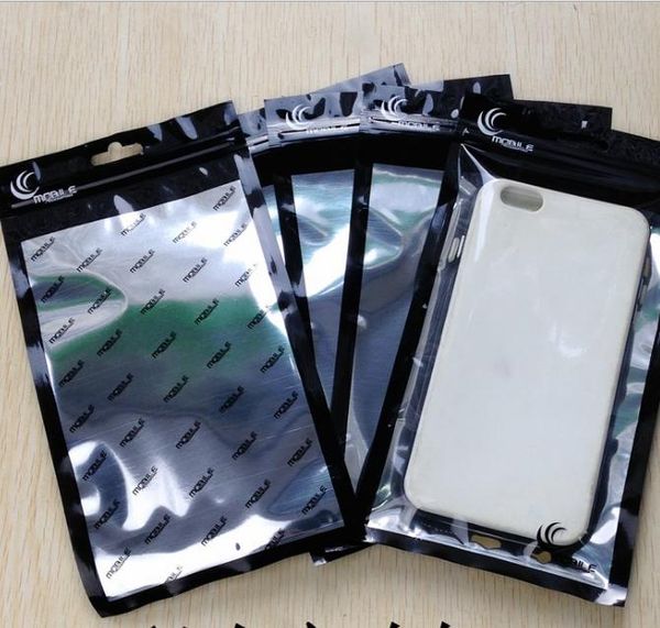 11.5 * 20 cm 10 * 18 cm Cremallera autosellada transparente Papel de aluminio Paquete de plástico al por menor Bolsa de embalaje Bolsa para iPhone 4 4S 5 5S 5C Funda