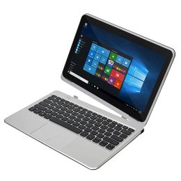 11,6 pouces 11a 2 Go DDR + 64 Go Rom Tablet Windows 10 avec clavier d'amarrage 1366 * 768 IPS Screen Dual Camera Quad Core WiFi