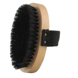 Brosse à barbe à poils noirs en bois pour hommes, 11.7x6.5x1.4cm, rasage après-rasage, moustache, brosses en bois