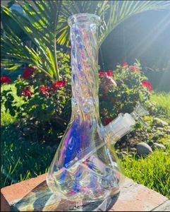 11.8inchs Beaker Bong Narguilé En Verre Coloré Shisha Pipe À Fumée Heady Dab Rigs Downstem Perc Avec Bol De 14mm