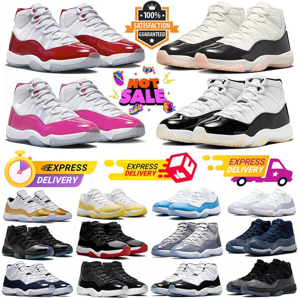 11 zapatillas de baloncesto Jumpman 11s Hombres Mujeres Napolitan Cemento Cemento Gred Gamma Blue Cool Grey Space Jam Cap and Goth