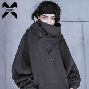 11 Bybb's Dark 2022 Sudadera con capucha de cuello alto para mujer Techwear Harajuku sudaderas con capucha ropa informal estilo Hip Hop Jersey de algodón de gran tamaño