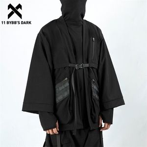 11 Bybb's Dark Functional Ninja Jas Jassen Streetwear Losse Cardigan Windbreaker Darkwear Samurai Kimono Techwear 220301