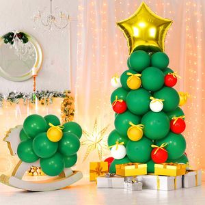 Fournitures de fête de Noël paquet de ballon en latex vert foncé série forestière ensemble d'arbre de Noël