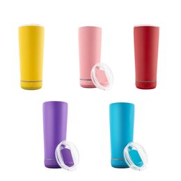 11 kleuren 18oz Draadloze Tuimelaar Roestvrijstalen Sublimatie Muziek Cup Smart USB Opladen Draagbare Speaker Cups