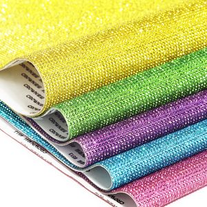 11 couleurs DIY environ 10 000pcs Bling Cristal Strass Autocollant Feuille Auto-Adhésif Étincelant Gem Autocollants pour Voiture Présent Décoration Paillettes Diamant Bandes 24*20cm C1